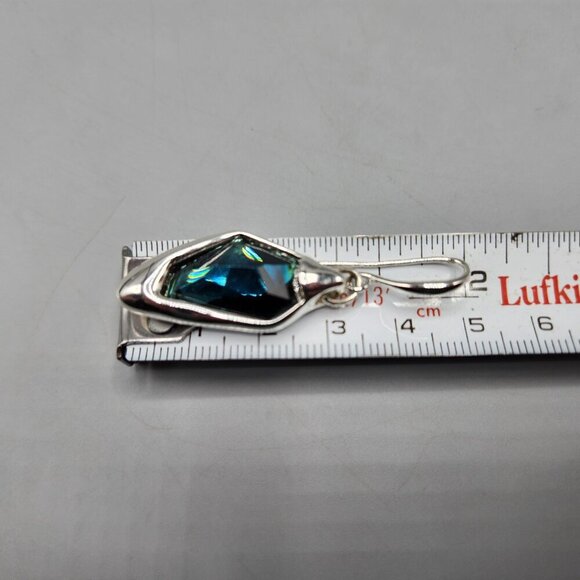 RLM Soho Earrings Lot of 2 Silver / Turquoise Drop Brutalist - Picture 10 of 10